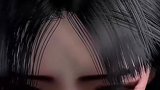 3D Horny Slut Cosplay Babe Teasing the Stranger to Got Her Mouth