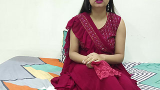 Hot Indian Saara Bhabhi Pussy Licking and Hard Fuck for Teaching First Sex to Devar.