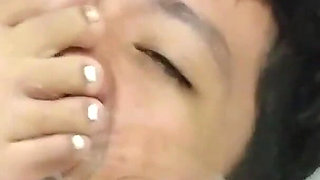 Restrained, Panty Gagged and Punished Under Maria's Stinky Feet!