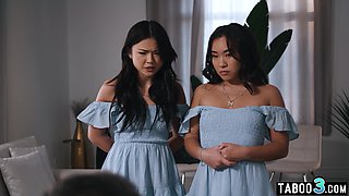 Dad banging his asian eighteen years old stepdaughters