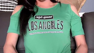 Solo ladyboy masturbation