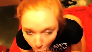 German Redhead Amateur Blowjob and Homemade Action