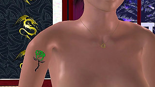 Animated 3D Cartoon Porn - Beautiful Girl Handcuffed on Knees with Corn & Anal Plug Multiple Orgasms