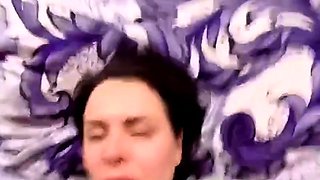 Russian brunette with a big ass loves rough sex with a big c