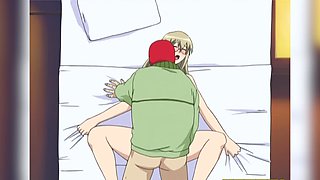 Glasses-wearing cutie rides big dick in raunchy hentai