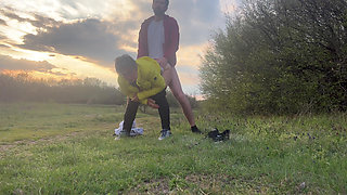 The Anal Granny Outdoors!