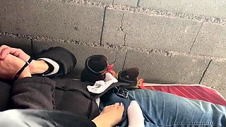 Hot amateur european foot and pantyhose fetish