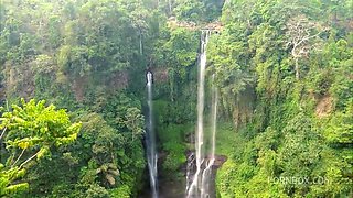 Waterfall Pee And Golden Shower In Bali