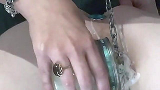 Candle Wax on Chastity Cage