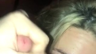 Drunk MILF deepthroat blowjob for big cock