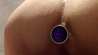 Bitch Masturbating and Pising