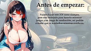 Spanish JOI. Drive (in a game) with one hand and with the other.