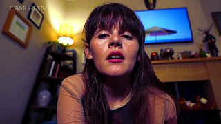 Amateur striptease and Solo masturbation