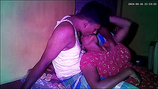 Indian village house wife night time kissing