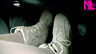 Driving and Pedal Pumping in Suede Soft Flat Boots