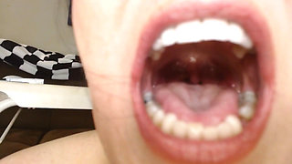 Throat and Mouth Spit Strings Uvula Tonsils Uvula