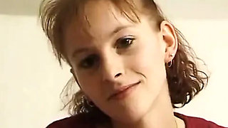 Brunette teen with small tits solo casting tease