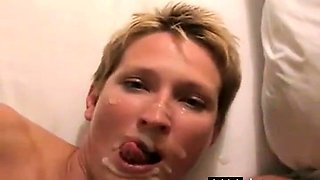 BBC & BWC give blonde MILF a double facial.