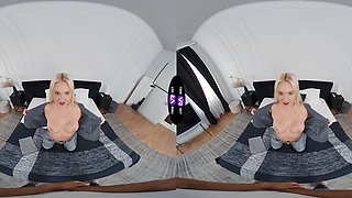 Teen Jessie Ames flaunts her perky fakes in HD VR