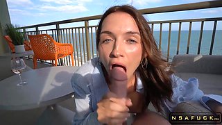 Public Sex on the Condo Balcony with an Ocean View