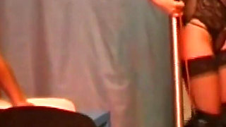 Slut MILF Wife Fucked in Ass and Pussy and Cum in Mouth by Huge Vintage Cocks in Swingers Club