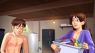 Let's play Summertime Saga, steamy session with Debbie in the basement