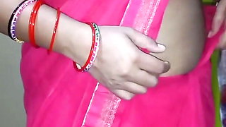 Indian Beautiful Bhabhi in Red Saari Having Sex.