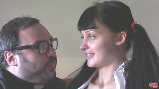 Ugly fat guy and glamour slut