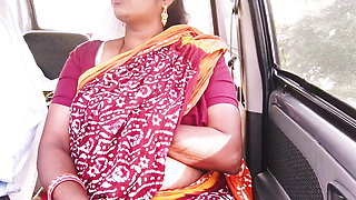 Desi Stepmom and Stepson Car Sex for Long Drive. Telugu Dirty Talks.