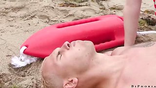 Anal Threesome with Blonde Cadence Lux and Big Cock Pierce Paris - Bisexual Group Sex in HD