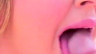 Blonde teen gets banged outdoors