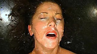 Brooke Bound Teen Bukkake Gangbang - Swallowing Cum & Facial GGG