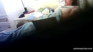 Stepmom watching porn and masturbating (hidden cam)