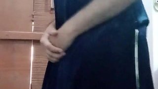 Indian Homo Crossdresser Gaurisissy perceiving super-naughty in Blue Salwar Kurta