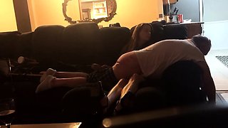 Big ass pale brunette milf with