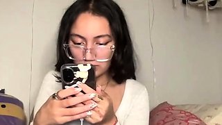 Close up teen foot worship