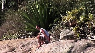 Threesome action and double penetration