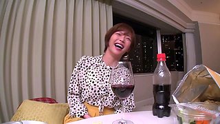 Erotic amateur girl giving blowjob and titjob in POV