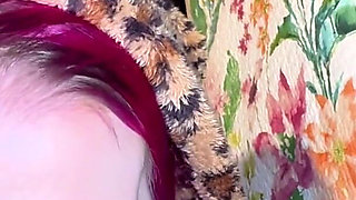 POV: Cute Goth Girl in Teddy Bear Pajamas Gets Face Fucked & Creampied