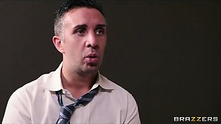 HOT brunette slut seduces her driving instructor for her license