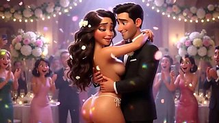 Cuckold Husband Watches Wedding Guests Touch Bride on All Fours – AI Hentai 3D Cartoon