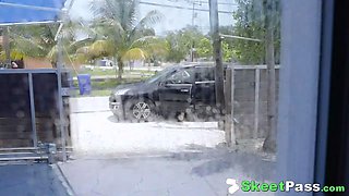 Car Trouble Leads To Cooch Pounding For Tiny Teen Spinner