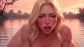 Olivia begging to be pounded doggy style in the public at the Lake Part 2