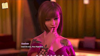 Interactive adult visual novel featuring a busty brunette in steamy scenarios