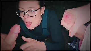 My Husband Took Me Dogging For The First Time And Filmed Me Taking Two Facials