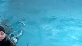 Wetsuit Bondage Mermaid Slippery Pool Kink with Fins, Rope & Deep Diving