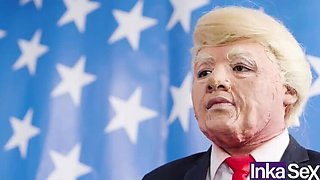 White House Sex Scandal - Two Curvy Venezuelan Babes Get Anal from Security Guards