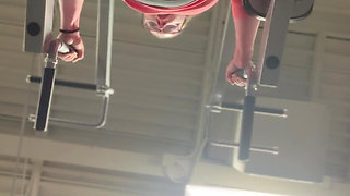 First Time Gym Orgasm!! Cumming at the Gym From an Ab Workout