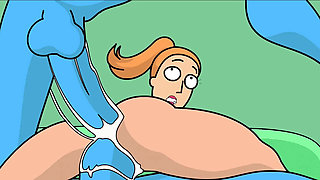 SUMMER AND MEESEEKS PARTY - ANAL SEX ( Parody Cartoon 3D )