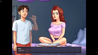 Summertime Saga: Horny Becca Rides Me Hard While Roxxy Watches - Asian Latina Creampie & Squirting Fingering